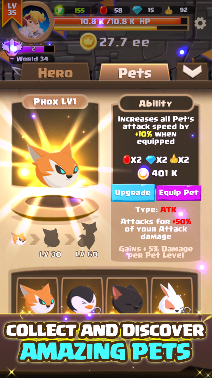 Clicker Knight Hack screenshot 4 - iOS game interface