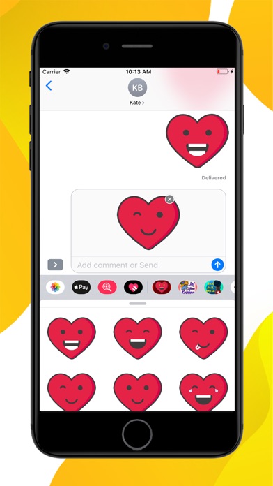 Love Heart Emoji Stickers screenshot 3