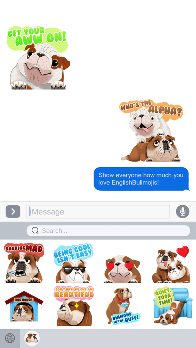 English Bulldog Emoji Stickers screenshot 2