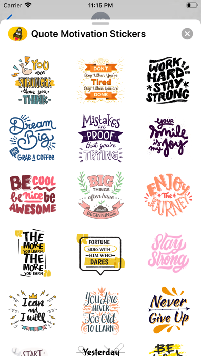 Quote Motivation Stickers screenshot 3