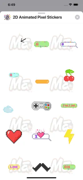 Game screenshot 2D Animated Pixel Stickers apk