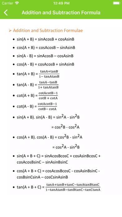 Trigonometry Formulas screenshot 3