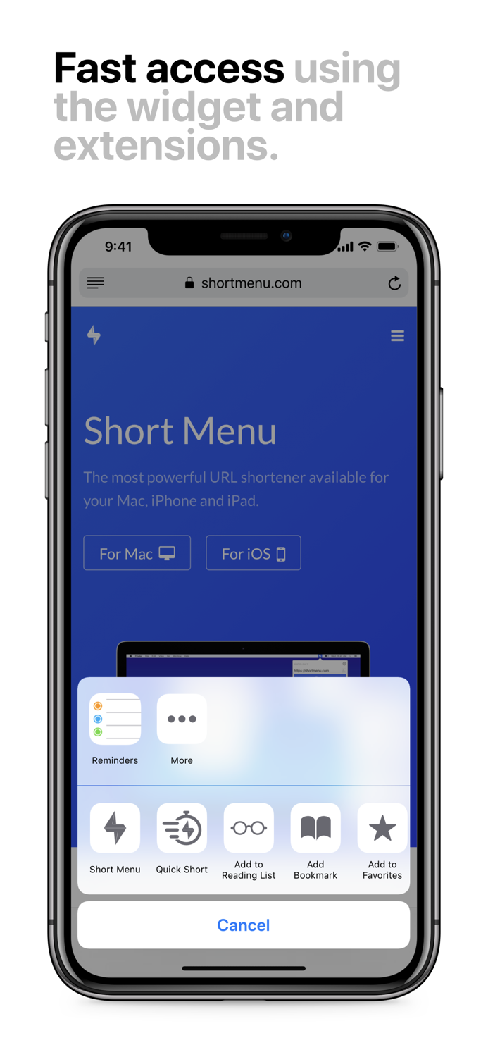 Short Menu