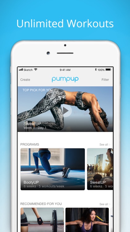 PumpUp Home Workouts & Fitness