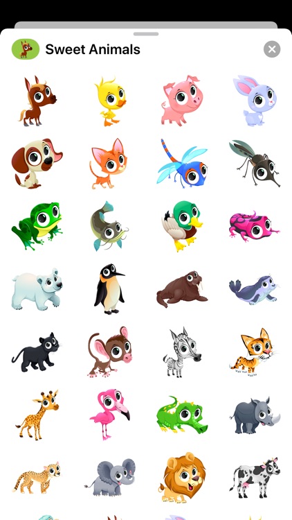 Sweet Animal Cartoon Stickers