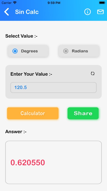 Trigonometric Sin Calc