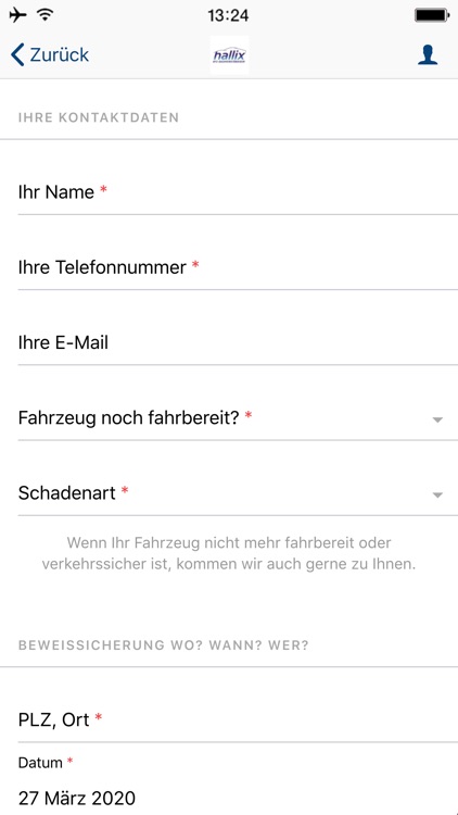 Unfallmanager Hallix