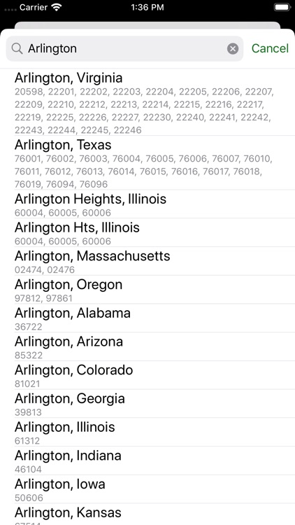 Zip Codes - Moved