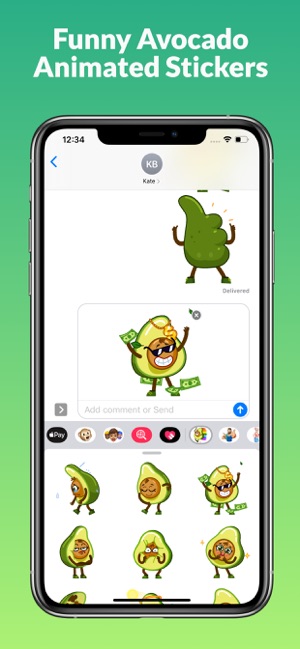 Funny Avocado Animated Sticker(圖3)-速報App