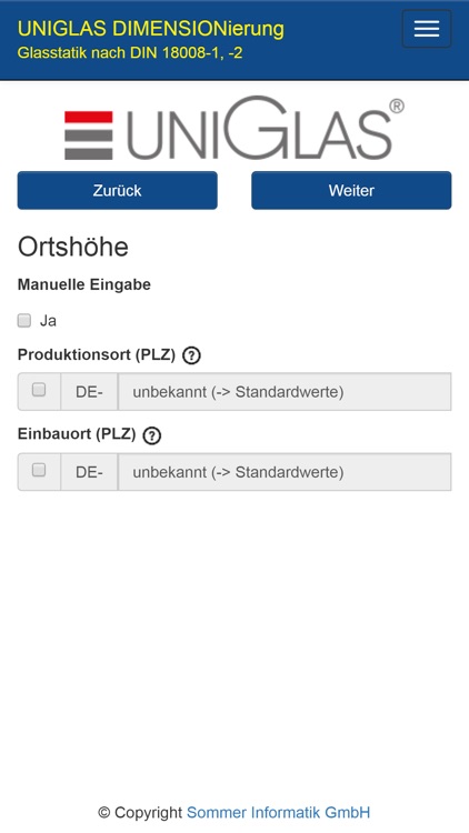 UNIGLAS DIMENSIONierung screenshot-6