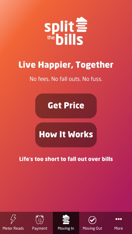 Split the Bills Customer App