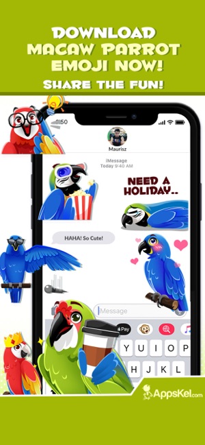 Macaw Parrot Emojis Stickers(圖5)-速報App