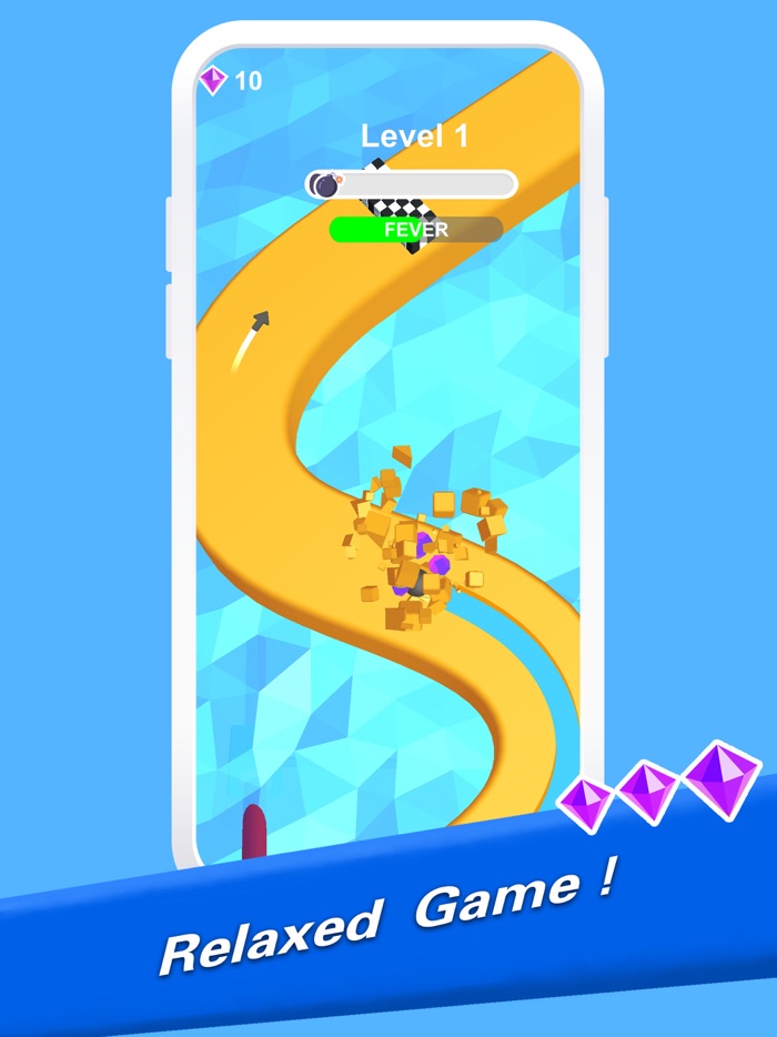 Crazy Line 3D - Running Cube