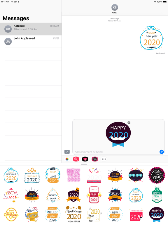 Screenshot #6 pour New Year Stickers For WA