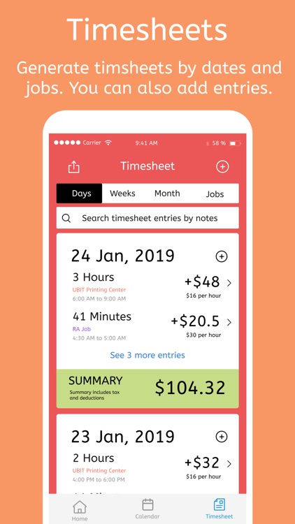 Timesheet X - Track Work Hours