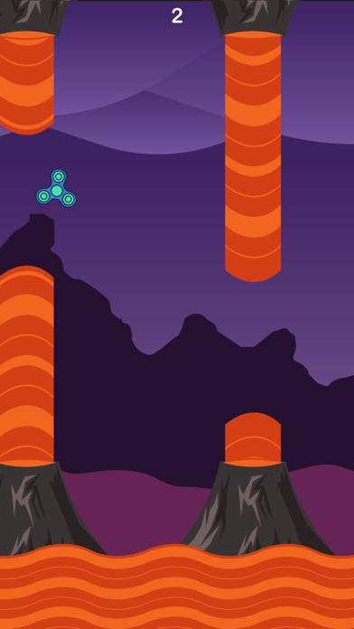 Flappy Spinner - Floor Is Lava screenshot 2