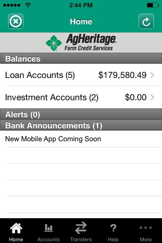 AgHeritage FCS Mobile Banking screenshot 2