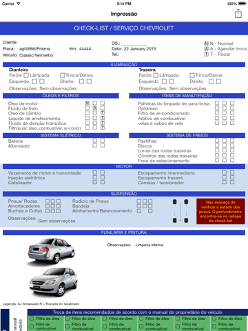 Checklist Chevrolet - Atria screenshot 4