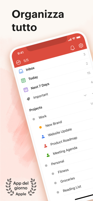 ‎Todoist: To-do list e attività Screenshot