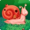 The game begins, tilt the phone to control the snail who leaves a trail when it walks