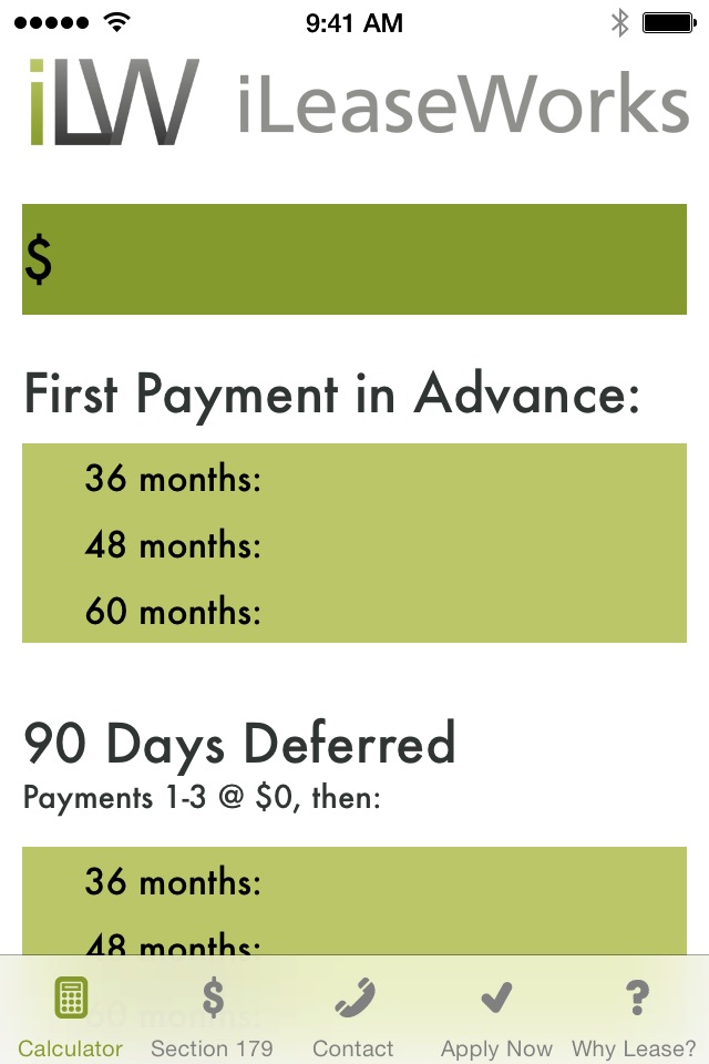 iLeaseWorks Calculator screenshot 2