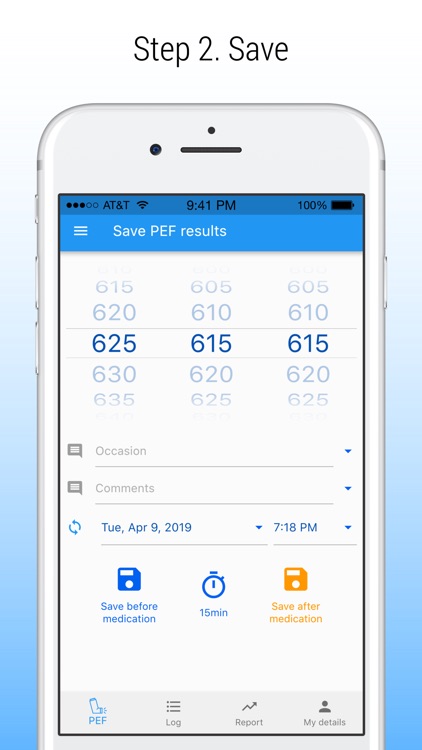 PEF Log - asthma tracker