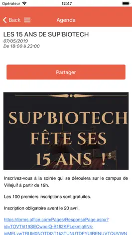 Game screenshot Sup'Biotech Alumni apk