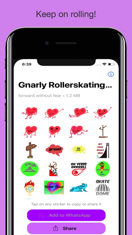 Gnarly Rollerskating Stickers