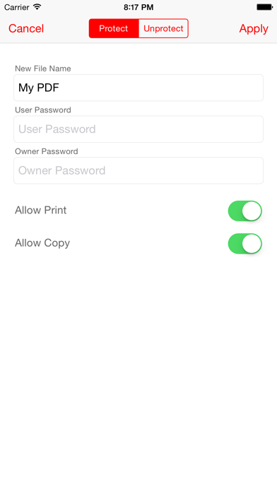 How to cancel & delete PDF Password from iphone & ipad 2