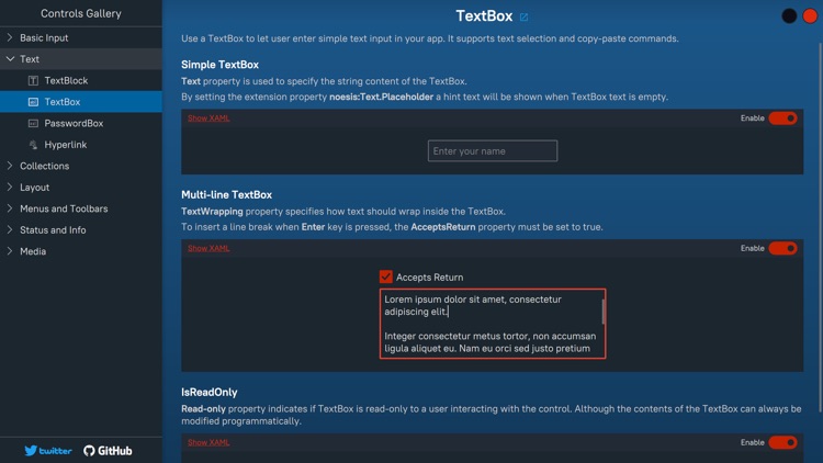 NoesisGUI Controls Gallery screenshot-7