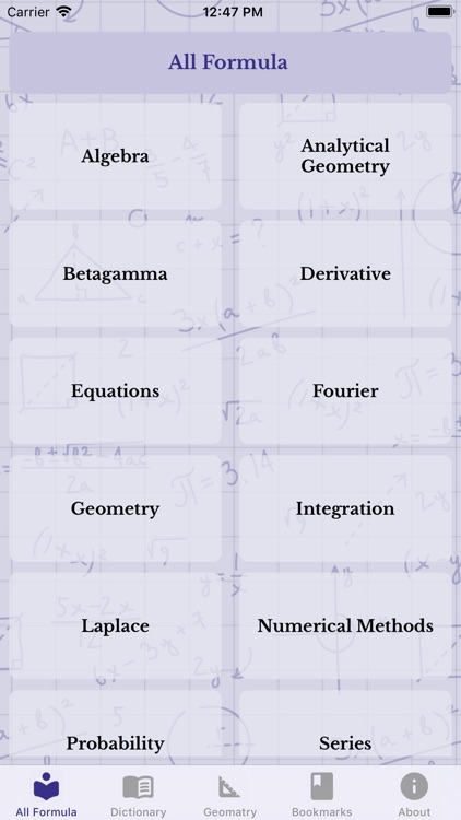 Geometry Maths Formula