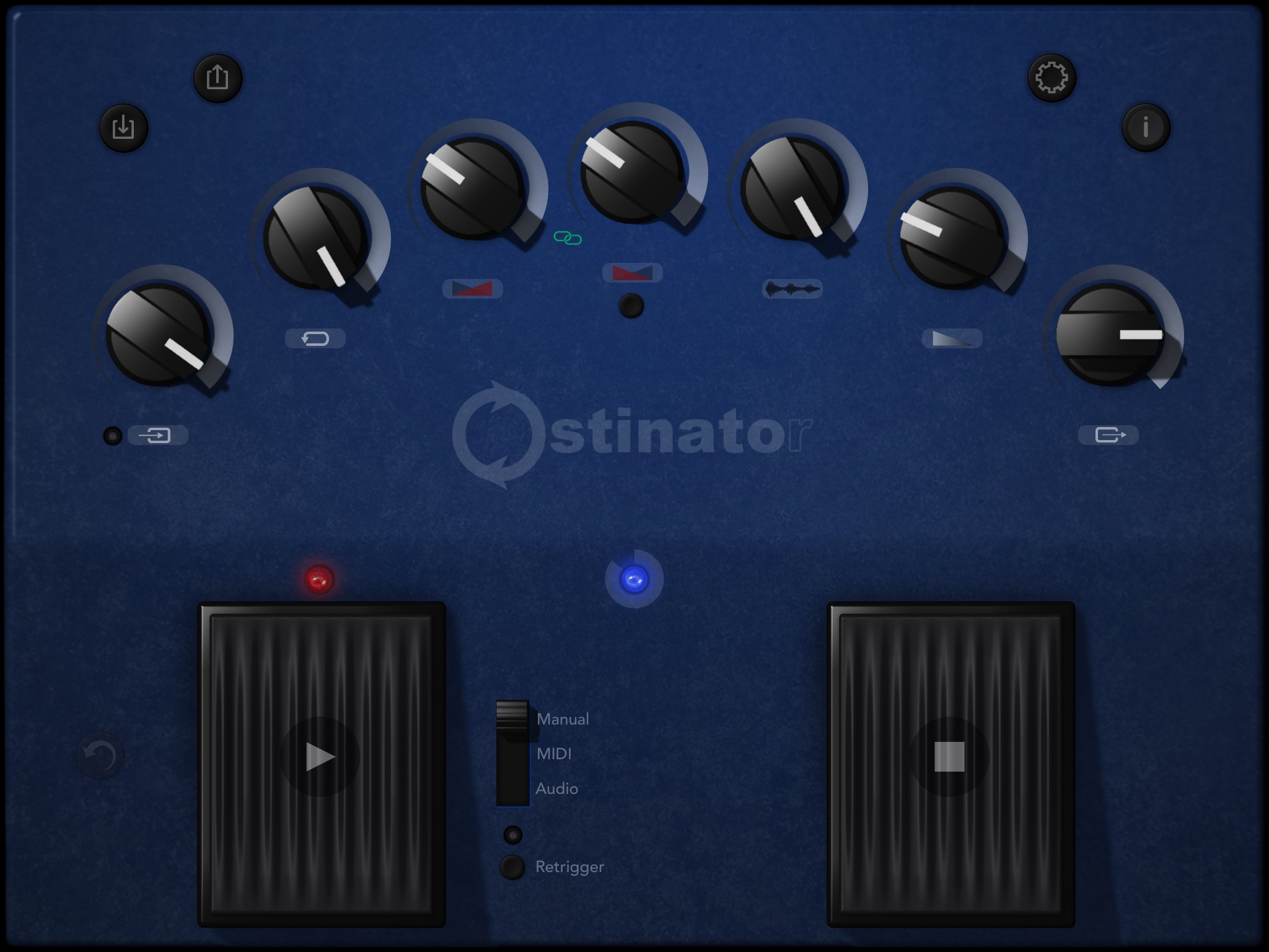 Ostinator-looper,sampler screenshot 2