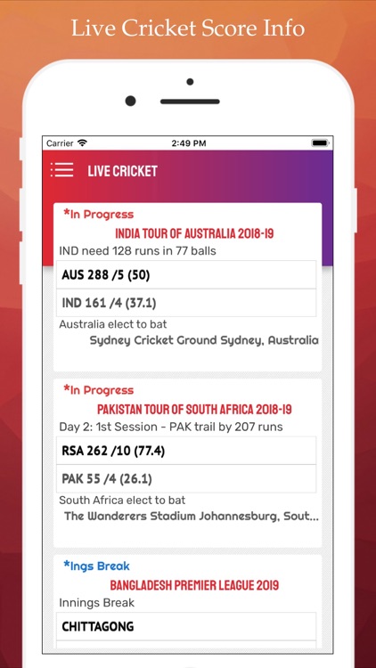 Live Cricket WorldCup 2019