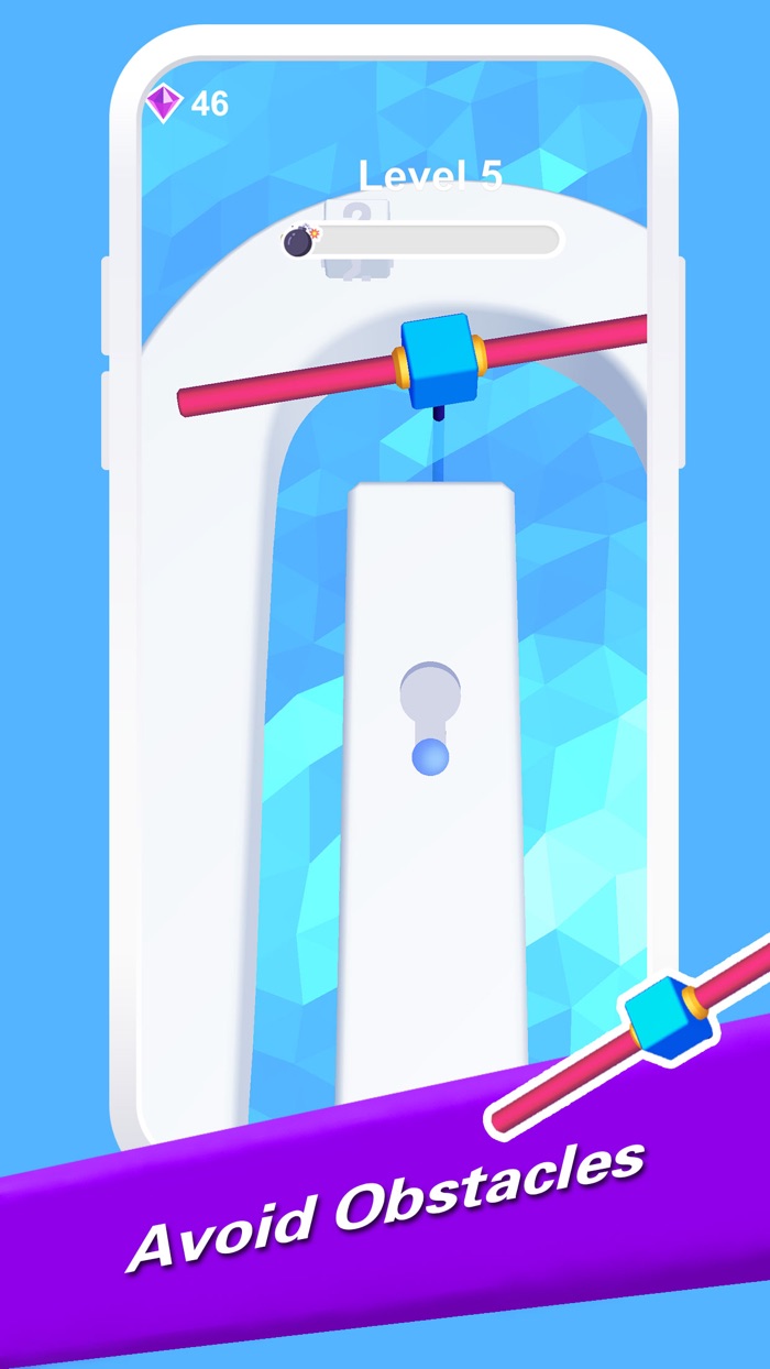 Crazy Line 3D - Running Cube