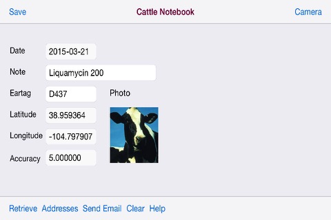 Cattle Notebook for iPhone screenshot 2