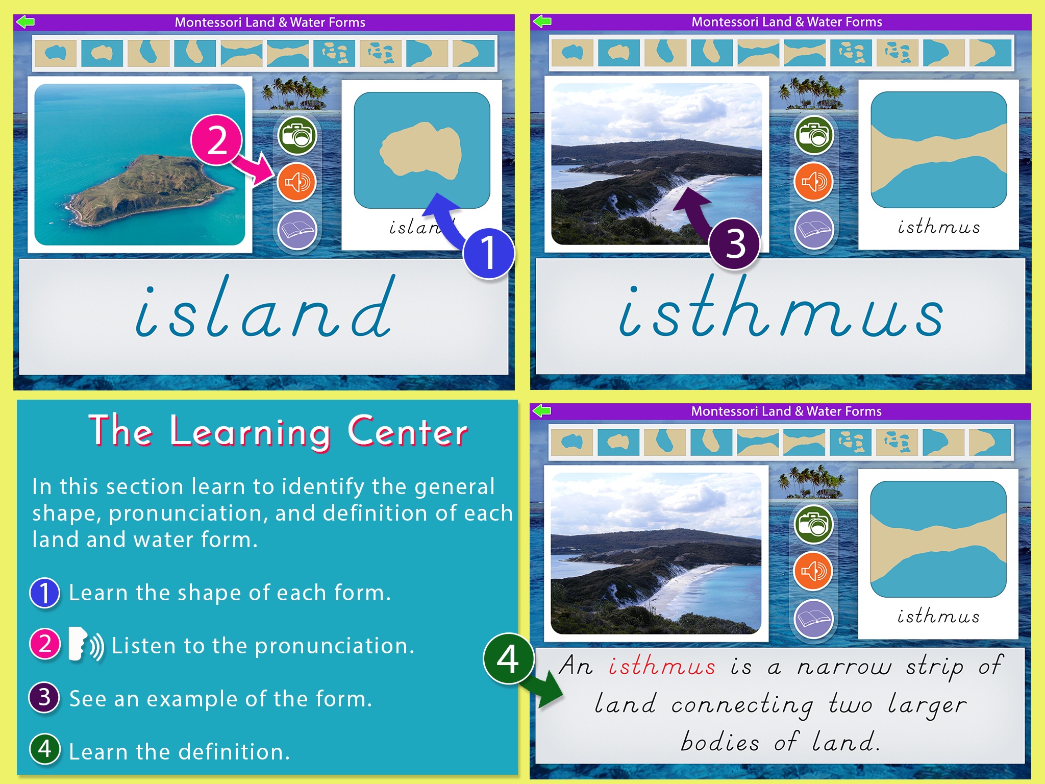 Montessori Land & Water Forms screenshot 2