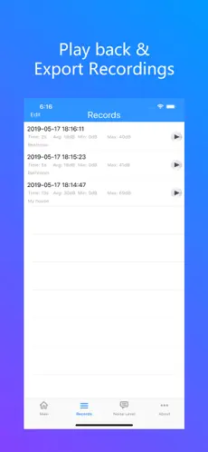 Captura de Pantalla 3 medidor de decibelios con grab iphone