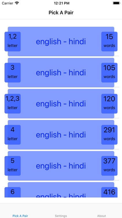 PickAPair Hindi - English