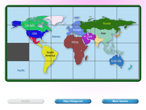 World Map Puzzle - náhled