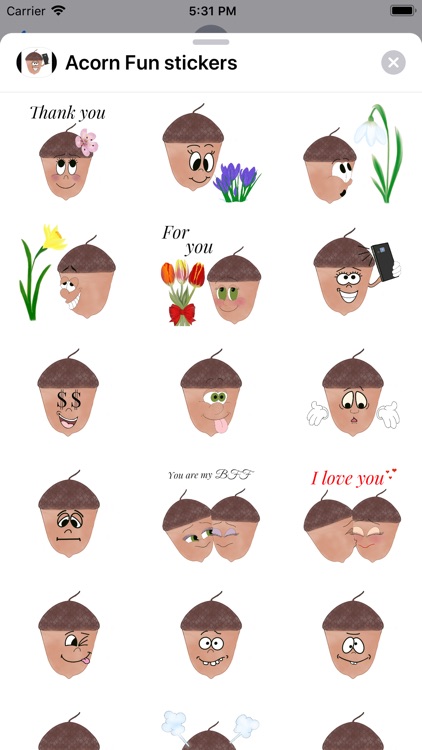 Acorn Fun stickers