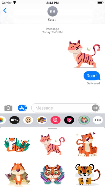 Cute Tiger Roar Stickers