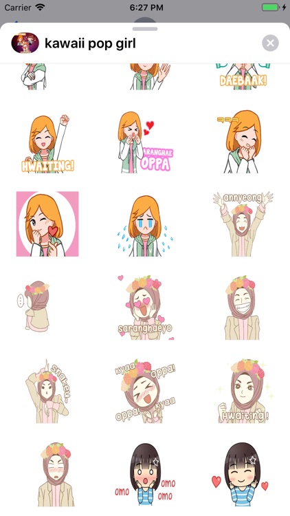 Kawaii K-Pop Girl Stickers screenshot-3