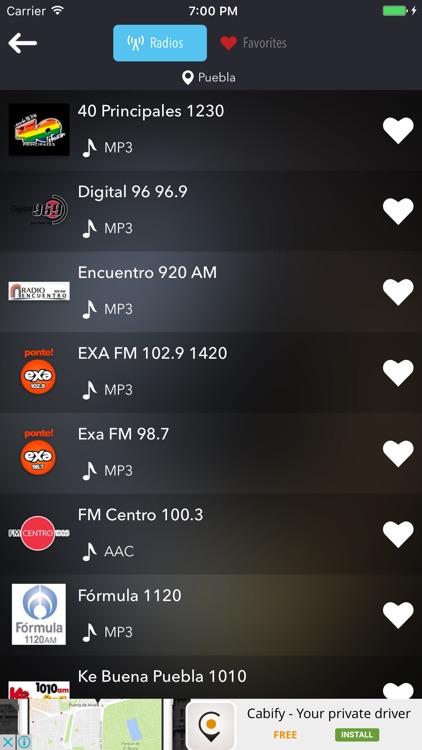 Radio Mexico FM, Live Stations