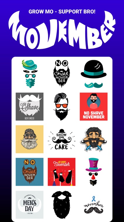 Mo Bro Movember Moji Stickers