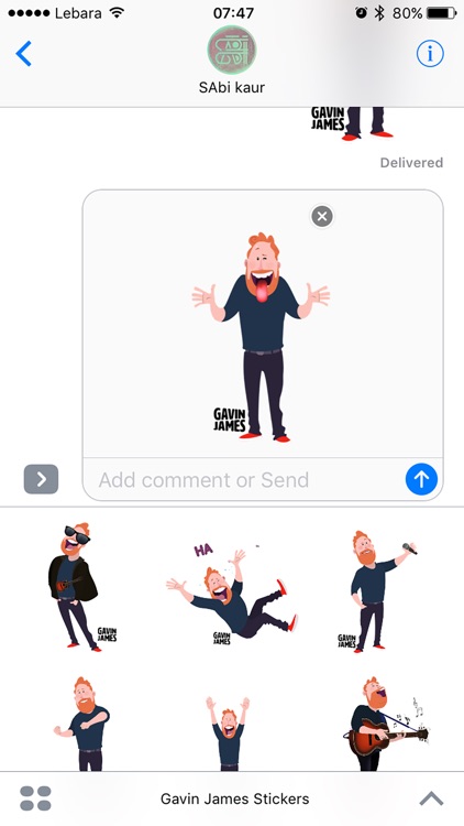 Gavin James Animated Stickers