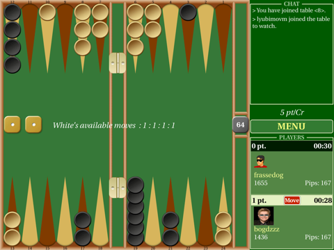 Backgammon Live - náhled