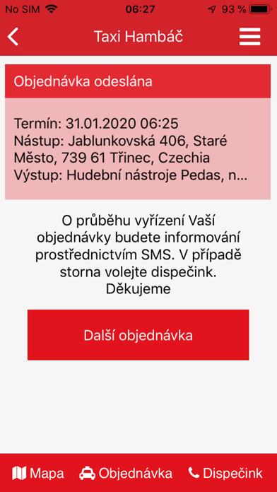 Taxi Hambáč Třinec screenshot 3
