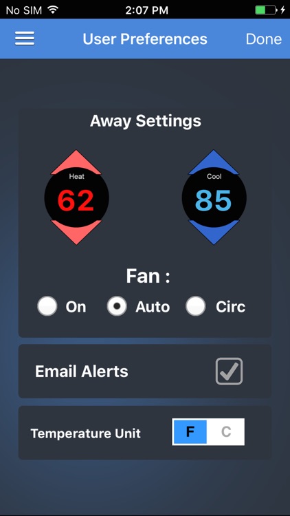 Aprilaire Wi-Fi Thermostat App