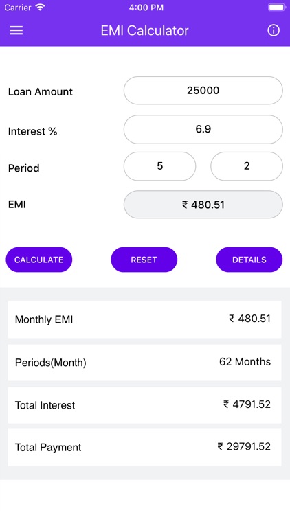 EMI Calculator 2019