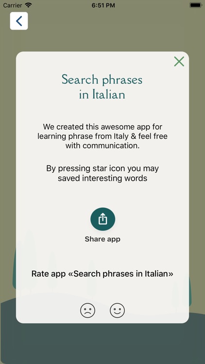 Search phrases in Italian